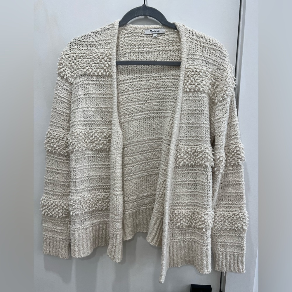 Madewell Cream Cardigan Sweater Size Small